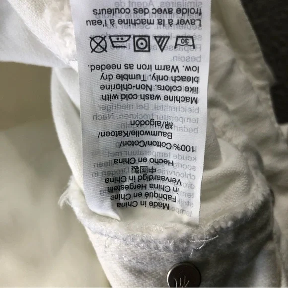 Madewell White Straight Leg Overalls with Raw Hem Style:H6642 Preppy Classic - Picture 6 of 11